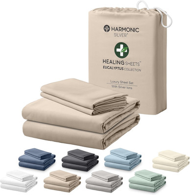 Eucalyptus Collection Queen Size Sheet w/Silver Ions | 100% Tencel | Ultra Soft