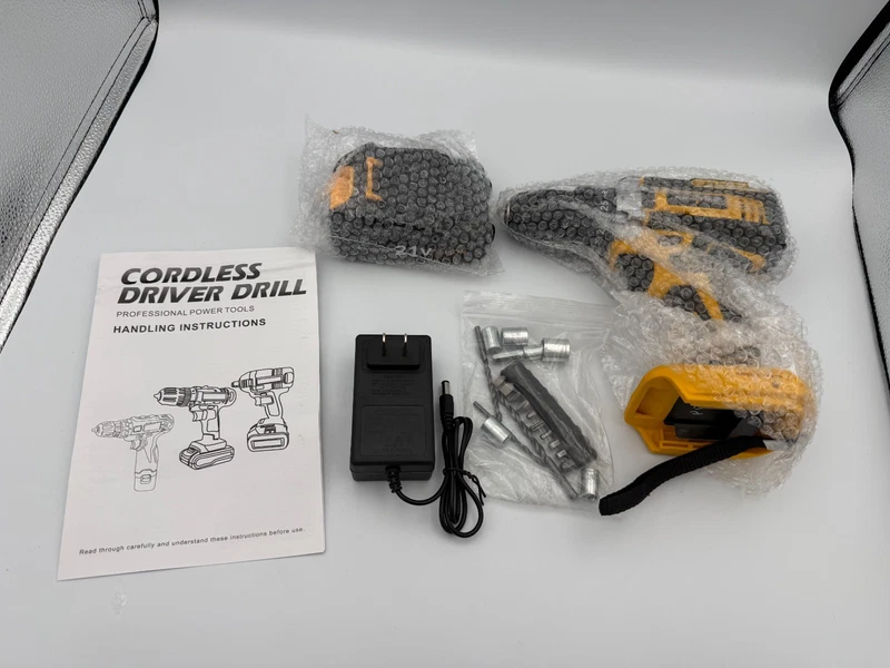 ShinyLink 21V Cordless Drill Driver Kit with Battery