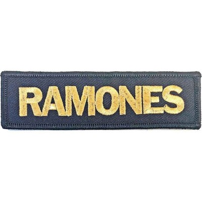 RAMONES - Gold Logo Aufnäher Patch OFFICIAL MERCHANDISE