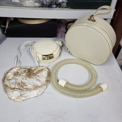 Vintage Dominion Portable Soft Bonnet Hair Or Pet Dryer Model 1825A W/Case Works
