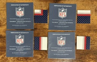 Lot of Tom Brady Patriots Game Used Worn Jersey Patch Swatches NFL HOF MVP GOAT