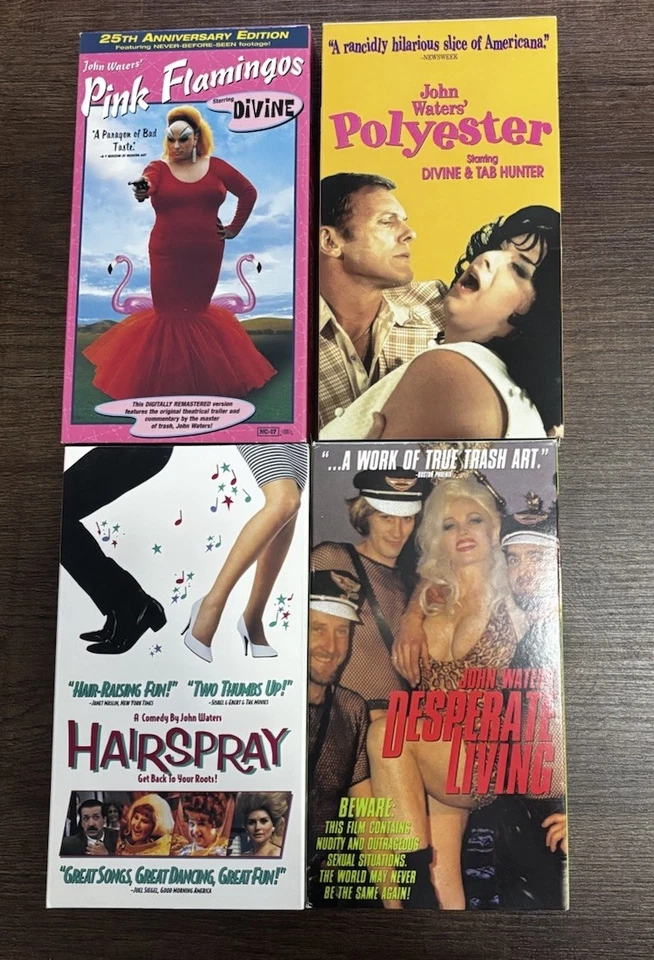 The John Waters Archives VHS Tape 4 Movie Box Set ( 1999 Cult Trash ) - Image 4 of 4