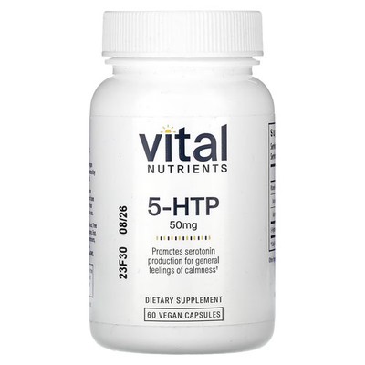 2 X Vital Nutrients, 5-HTP, 50 mg, 60 Vegan Capsules