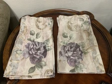 Croscill Chambord Cassis Amethyst Valance 88 X 18" Rod Pocket Set of 2 USA