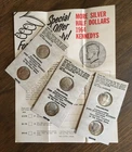 1964 Philadelphia Kennedy Silver Half Dollars in Tidy House Holders Lot of 3