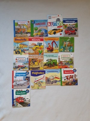 17 x Pixi Kinder Bücher Autos Flugzeug Baustelle Bagger Kinderbuch Sammlung