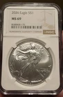 American Silver Eagle 1 oz. - NGC MS69 Brown Label - 2026 (W) $1 - .999 Silver