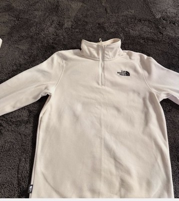 THE NORTH FACE - 100 Glacier 1/4 Zip - Fleecepullover in Weiß grosse S