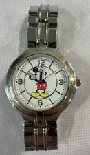 DISNEY MICKEY MOUSE WATCH METAL BAND JAPAN MOVEMENT MCK168 SILVER TONE MZ BERGER