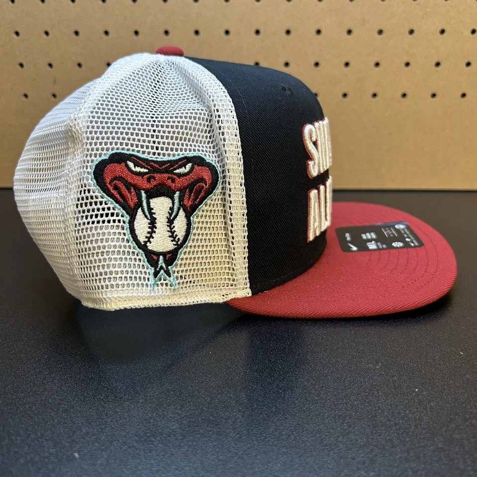 Arizona Diamondbacks Hat Cap Snap Back M/L Trucker Mesh Nike Pro MLB Baseball - Image 4 of 4