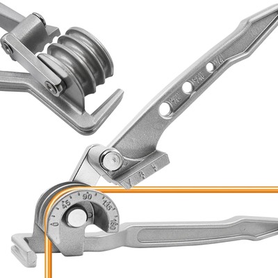 Pipe Bender 180° Tube Bender for 3/8'', 1/4'', 5/16'', Copper, Brass, Aluminum, ...