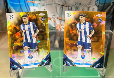 2 Cards 2023 Topps Chrome Jorge Sanchez Orange Gold Sapphire Refractor /25 /50
