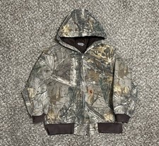 Carhartt Jacket Youth M 10-12 RealTree Camo Quilted Insulated Hooded 19x21.5