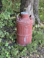 Vintage PHILLIPS PETROLEUM Co. LUBE OIL CAN 10 Gallon COLOMBIAN STEEL TANK CO.