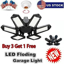 2026 100W LED Garage Lights Deformable 10000lm Bulb LED Ceiling Workshop Lamp