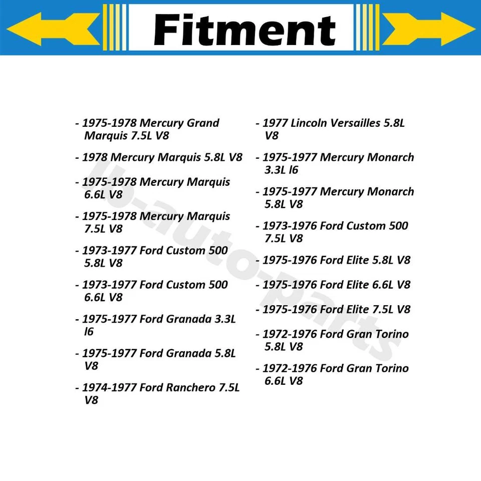 Manguera de freno delantera 2x para Ford Ranchero 1974-1977 7,5 L 1972-1974 Ford Torino 4,1 L Foto 4 de 4