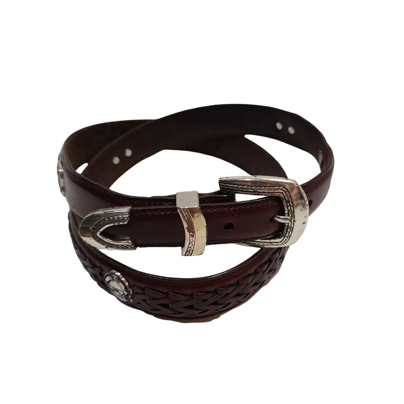 Brighton Brown Leather Silver Belt main image 1