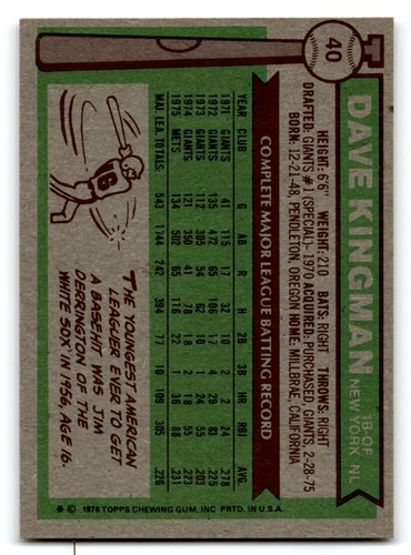 REVISED 1976 Topps Baseball #1-250 EX/MT to NM You Choose Complete Your Set - Picture 81 of 500
