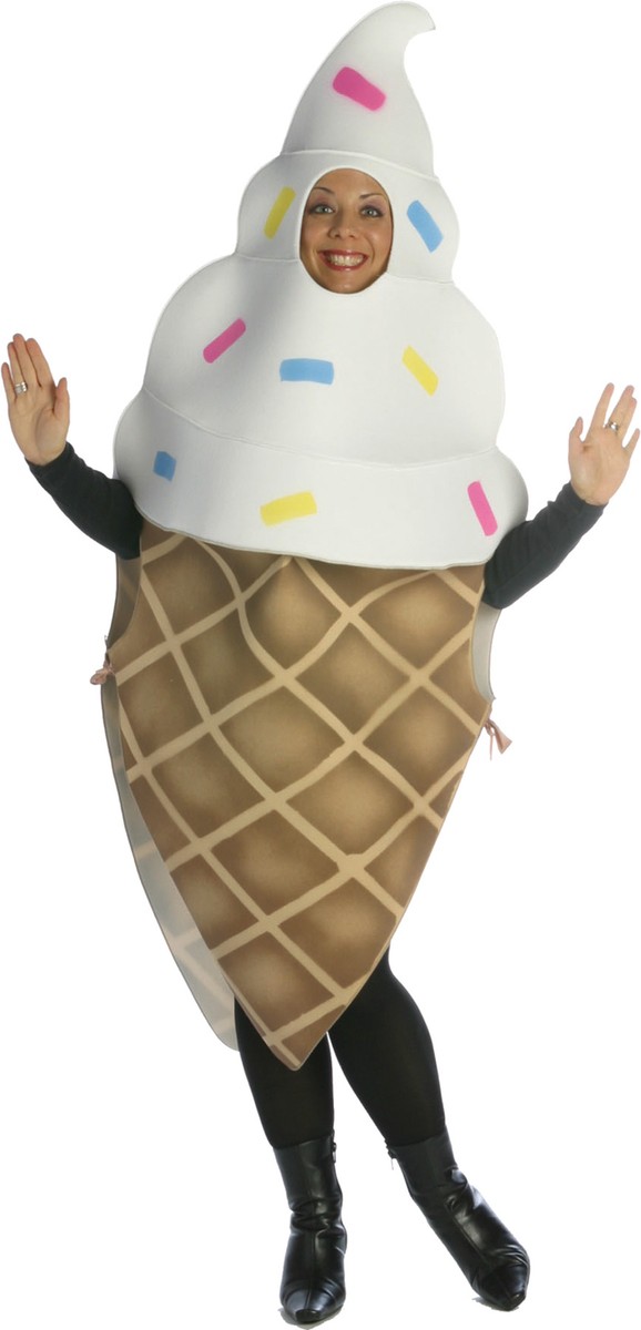 ADULT ICE CREAM CONE WITH SPRINKLES DESSERT FOOD SWEET TREAT