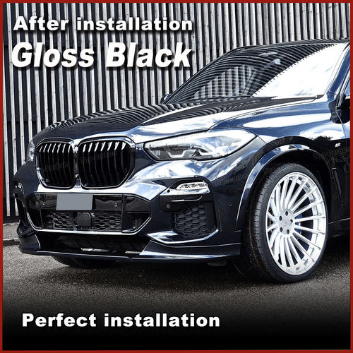 Passt für BMW X5 G05 M Paket 2019-2022 Glanz Schwarz Frontspoiler Front Lippe - Bild 2 von 9