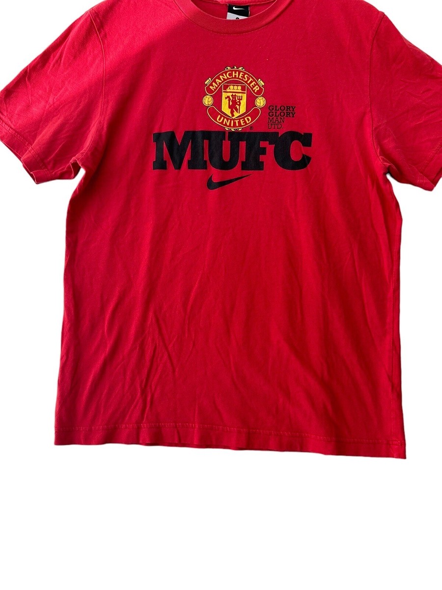 Manchester United MUFC RED T Shirt Men's Size Large Dri Fit Nike