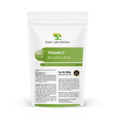 Ascorbic Acid Vitamin C Powder 908g   Immune, Antioxidant & High Absorption