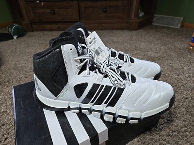 New Adidas Adipure Crazy Ghost Black White Basketball Sneaker G99073 Sz 14.5