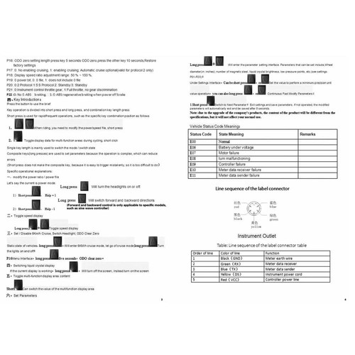 Panel de control medidor de potencia de velocidad pantalla LCD Ebike 24V 36V 48V 60V M5 5 pines SM/WP - Imagen 14 de 21