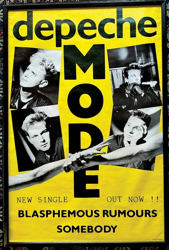 Depeche Mode Blasphemous Rumours/Somebody Promo Subway Poster original