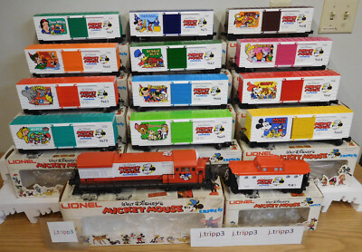 Lionel 6-8773 Disney Mickey U36B Engine Boxcar O Gauge Train