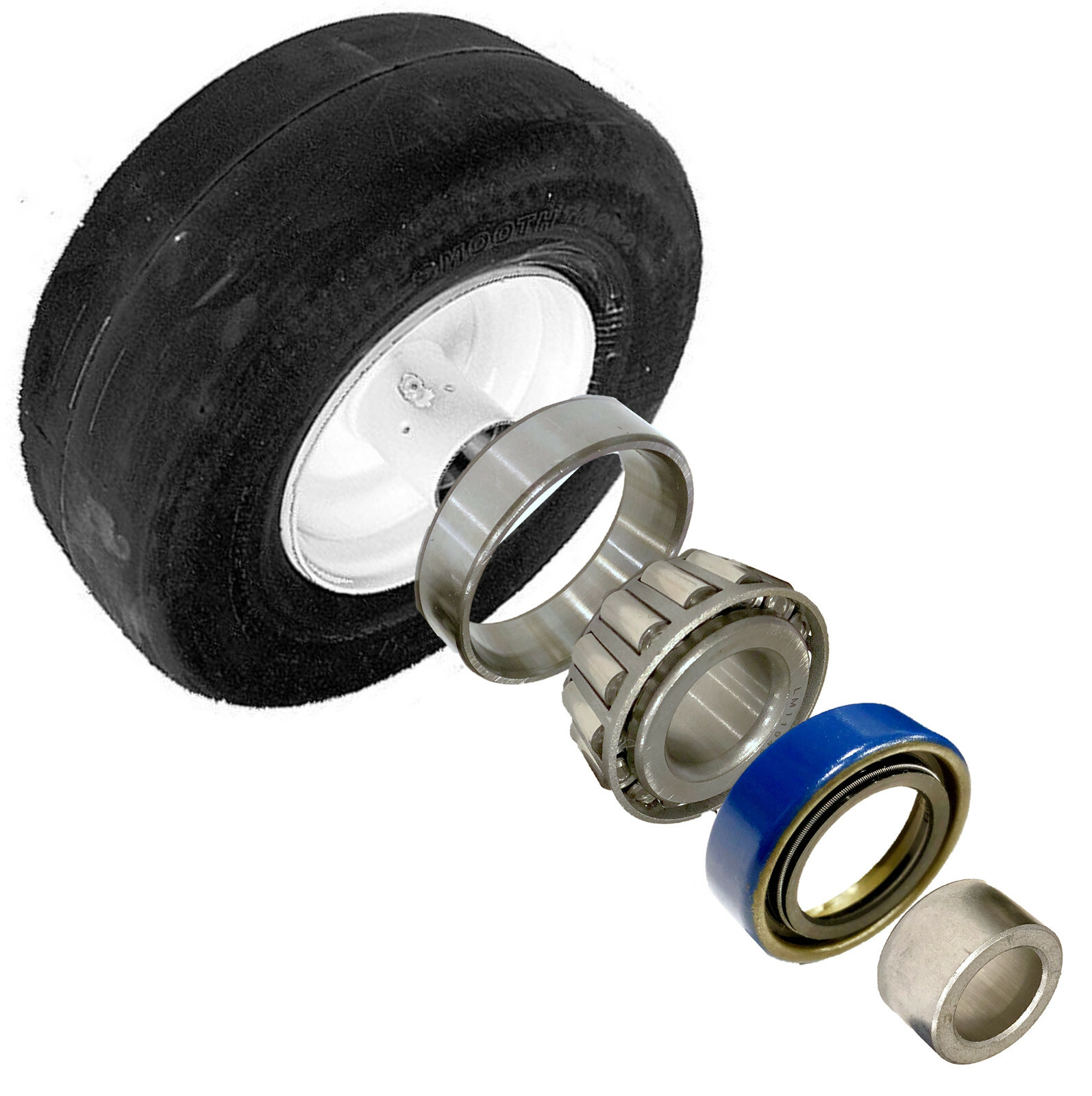 2 Kits Stainless Axle & Bearing Rebuild Kit For Scag Mowers - Fits 43581, 482621, 482622, 43584
