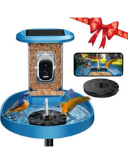 EAST OAK Smart Bird Feeder with Camera and Bird Bath 2-in-1, 160 Wide