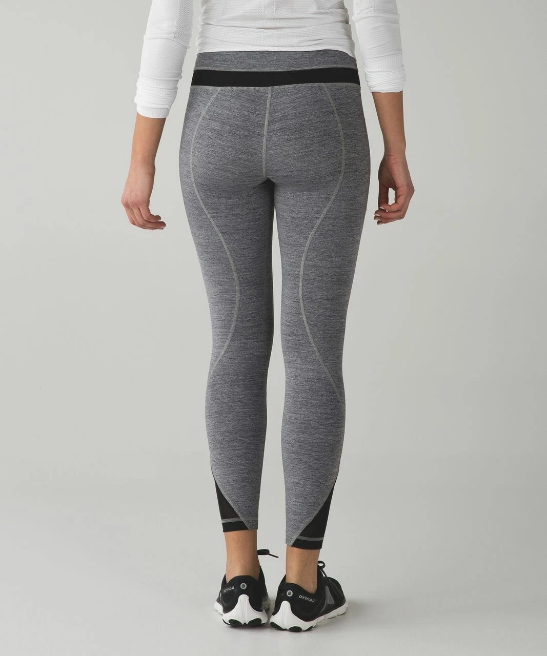 Lululemon Inspire Tight II Mesh Space Dye Camouflage Black Slate Gray Sz 6