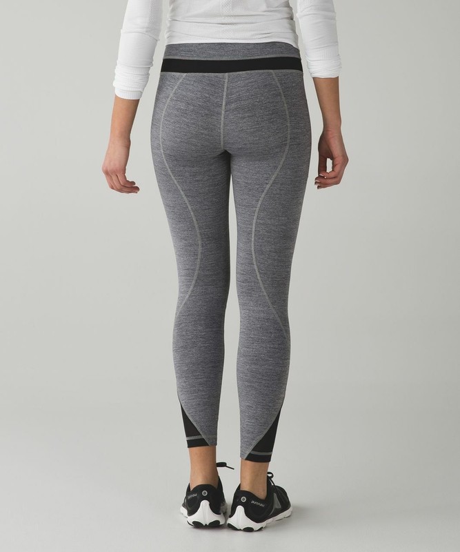 Lululemon Inspire Tight II Mesh Space Dye Camouflage Black Slate Gray Sz 6