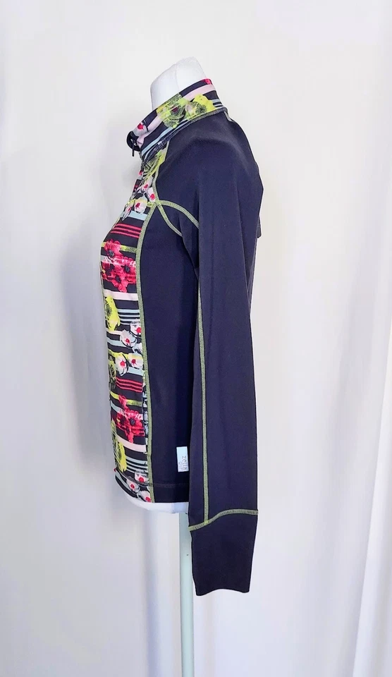 Chaqueta Atlética Floral Zella Niñas Talla XL 14 16 Cremallera Completa Manga Larga Foto 2 de 4