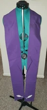 CLERGY STOLE OFFICIANT VESTMENT REVERSIBLE HAND MADE PURPLE & WHITE FLORAL