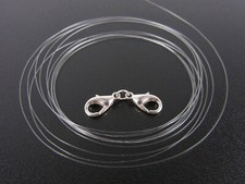 Kette schwebende Perlonschnur 0,25mm x 2m Doppelkarabiner (Bastelset) Farbwahl