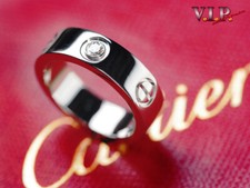 CARTIER LOVE RING DIAMOND 950 PLATINUM BAGUE PLATINUM & DIAMOND ANELLO (NP: €4550)