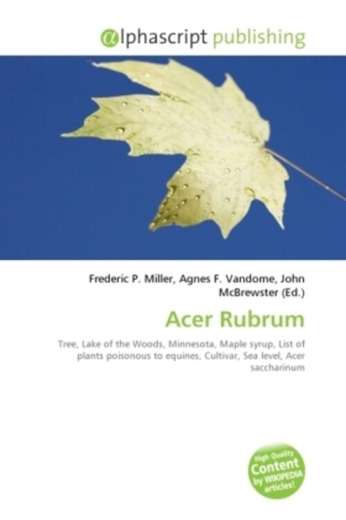 Frederic P. Miller (u. A.) | Acer Rubrum | Taschenbuch | Englisch