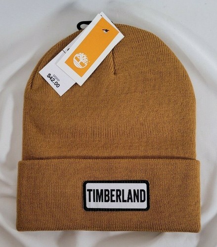 Timberland Long Logo Patch Cuff Beanie 