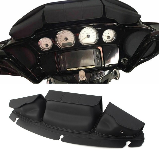 Windshield Bag 3Pocket Fit Harley Touring Street Glide FLHX FLHTK FLHXS