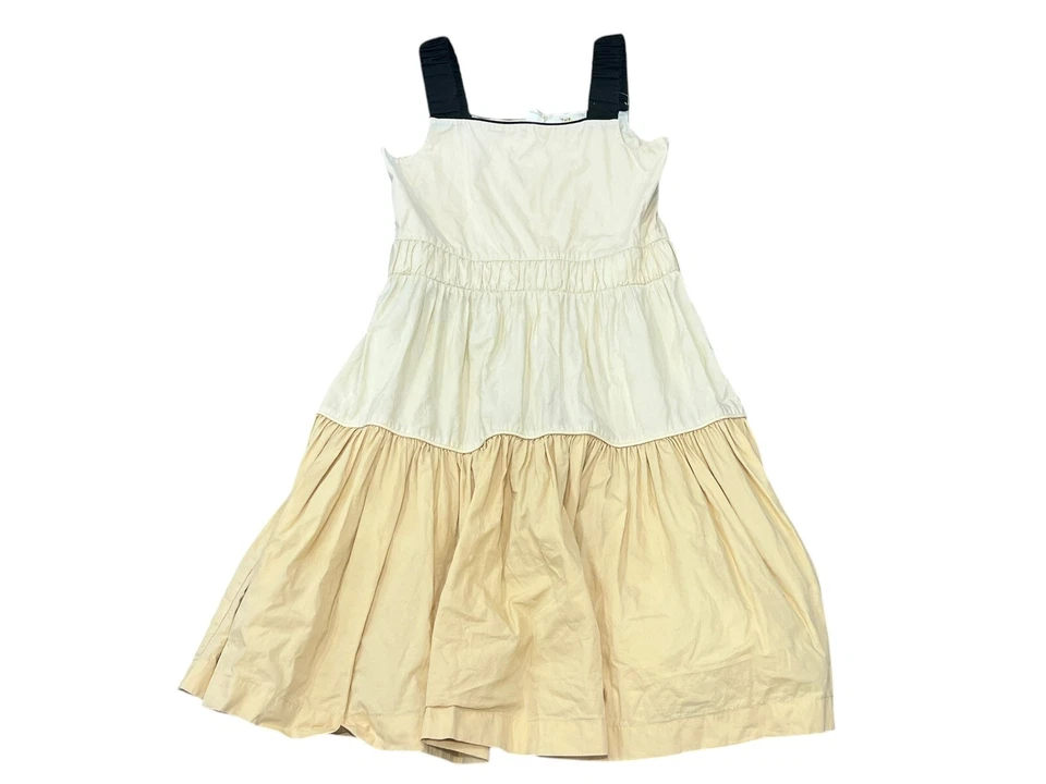 Девочка средний дочь ремень линия солнце платье бежевый кремовый Colorblock Flare 13-14 - Изображение 4 из 4