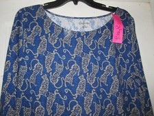 XXL Lilly Pulitzer Geanna 3/4 Sleeve Dress Low Tide Navy Easy to Spot- NWT