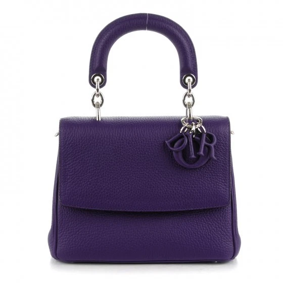 Sac à main CHRISTIAN DIOR petit BE DIOR à rabat en cuir violet * avec reçu