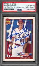 Jason Giambi “A.L. MVP 2000, 5X All-Star” Signed 1991 Topps Traded Rookie Card #