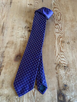 Used - Tie DKNY Corbata - 100% Seda Silk - Color Violeta