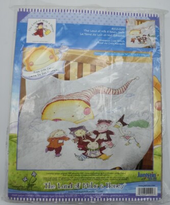 Janlynn Baby Land of Milk and Honey Cross Stitch Quilt Kit #910-02 34'' x 43'' New