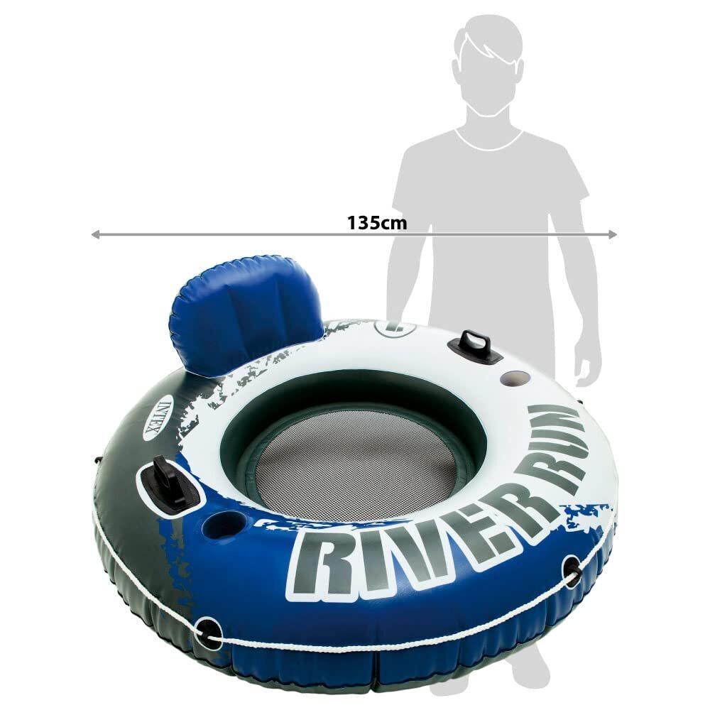 Intex River Run Blue Water Floatation Device for Tubing and Pool Relaxation