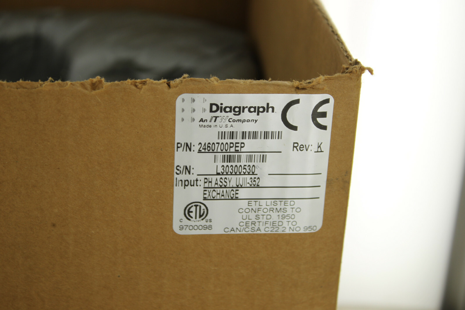 DIAGRAPH PRINTER 2460-700PEP ULTRAJET II PRINTHEAD 352/32 #2