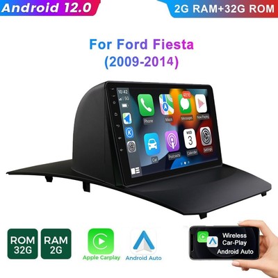 CarPlay Android 12 Car Stereo GPS For 2009-2014 Ford Fiesta Radio WiFi/4G 2+32GB